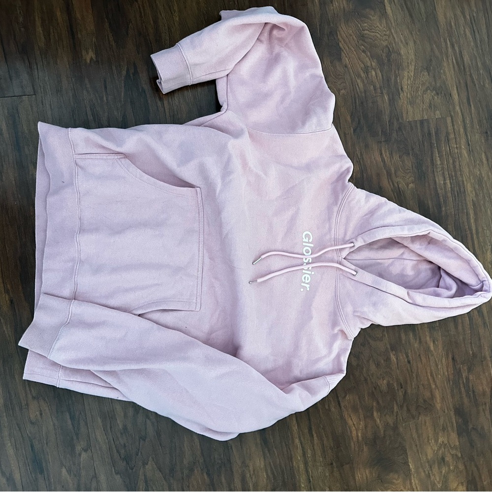 Glossier Light Pink Hoodie